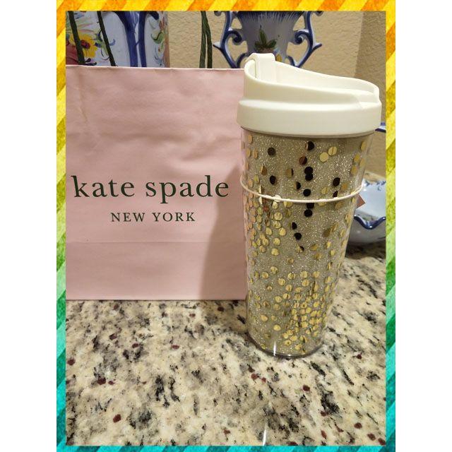 kate spade new york(ケイトスペードニューヨーク)のケイトスペード★キラキラグリッター水玉タンブラー インテリア/住まい/日用品のキッチン/食器(タンブラー)の商品写真