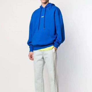 バレンシアガ(Balenciaga)のADERERROR パーカー　ブルー(パーカー)