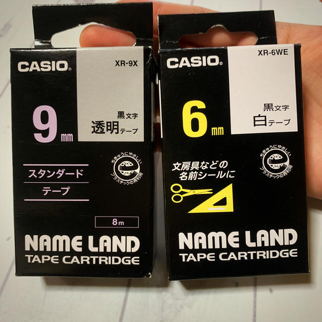 CASIO(カシオ)のCASIO☆テープ替え(9mm.6mm) インテリア/住まい/日用品の文房具(テープ/マスキングテープ)の商品写真