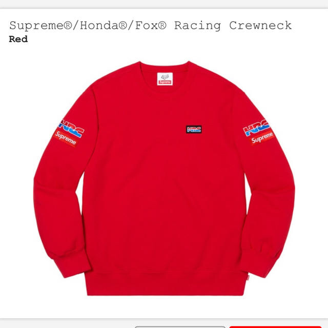 supreme honda fox racing crewneck