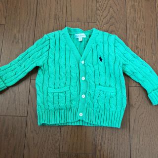 ラルフローレン(Ralph Lauren)のラルフ サイズ9M グリーンカーディガン(カーディガン/ボレロ)