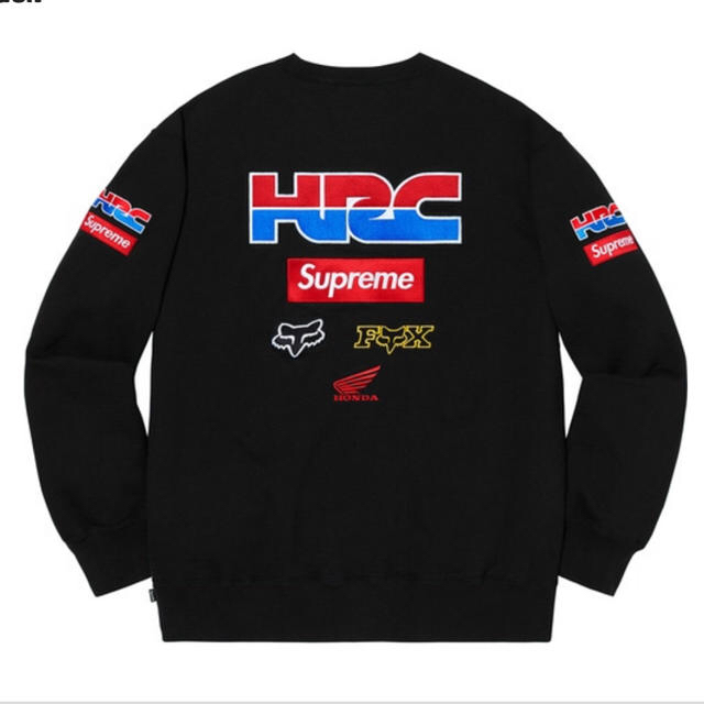 supreme × ホンダ × fox racing crewneck M