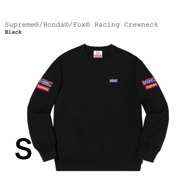 Supreme Honda Fox Racing Crewneck s 黒