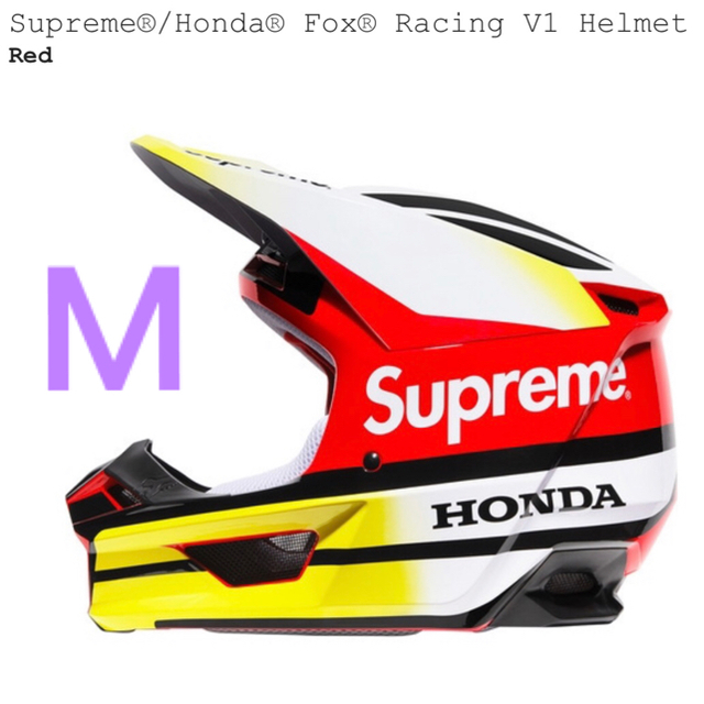 Mサイズ Supreme Honda Fox Racing V1 Helmetヘルメット/シールド