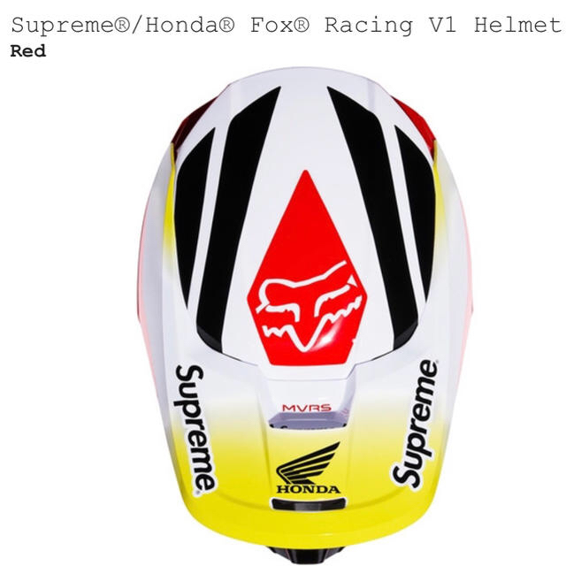 Supreme(シュプリーム)のMサイズ Supreme Honda Fox Racing V1 Helmet 自動車/バイクのバイク(ヘルメット/シールド)の商品写真