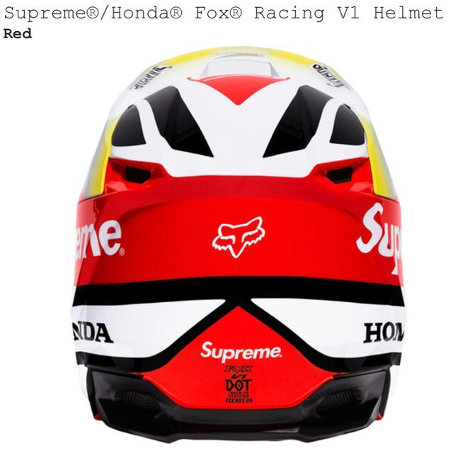 Supreme(シュプリーム)のMサイズ Supreme Honda Fox Racing V1 Helmet 自動車/バイクのバイク(ヘルメット/シールド)の商品写真