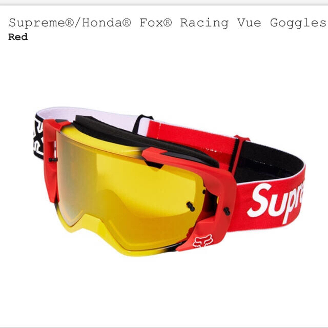 自動車/バイクSupreme /Honda  Fox  Racing Vue Goggles