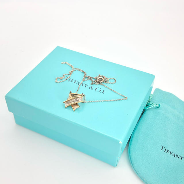 【専用】Tiffany　リボン　SV925　K18　750　ネックレス
