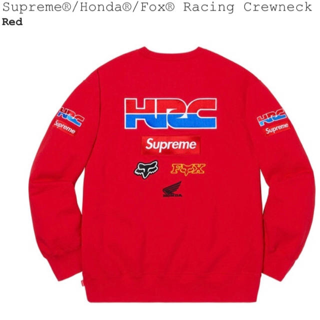 Supreme - Supreme Honda Fox Racing Crewneck 赤S