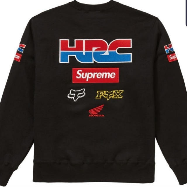 即発 Supreme Honda Fox Racing Crewneck L 黒 | hartwellspremium.com