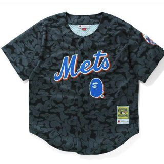 アベイシングエイプ(A BATHING APE)のBAPE Newyork Mets Jersey(Tシャツ/カットソー(半袖/袖なし))