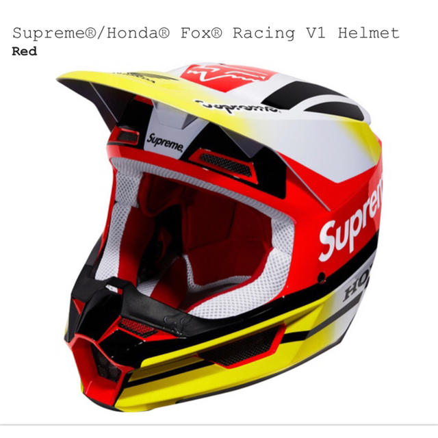 Supreme(シュプリーム)のSupreme Honda Fox Racing V1 Helmet Small 自動車/バイクのバイク(ヘルメット/シールド)の商品写真