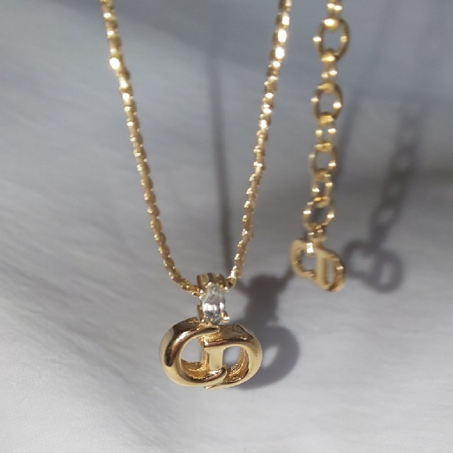 ヴィンテージ Christian Dior ロゴネックレス