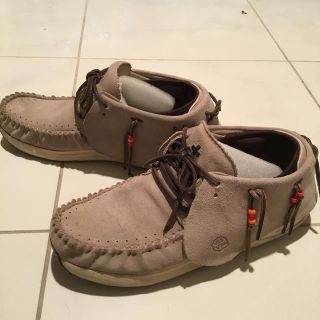 ヴィスヴィム(VISVIM)の◆visvim/US9/ベージュ/スウェード/FBT2(スリッポン/モカシン)