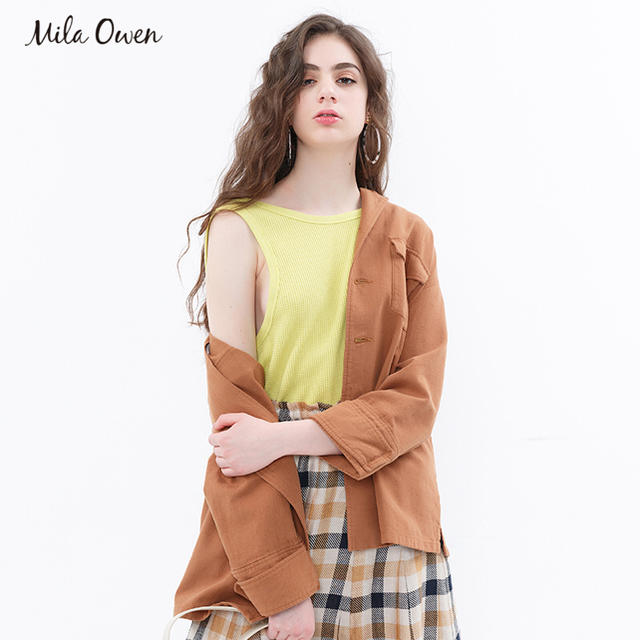 Mila Owen(ミラオーウェン)のMila Owen シャツライクワークジャケット レディースのジャケット/アウター(ミリタリージャケット)の商品写真