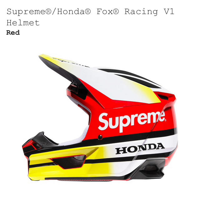 マラソン限定 Supreme M Supreme Honda Fox Racing V1 helmet Redの通販 by R18 shop｜シュプリームならラクマ - 超激安通販