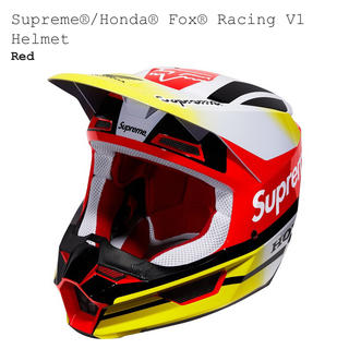 シュプリーム(Supreme)のM Supreme Honda Fox Racing V1 helmet Red(ヘルメット/シールド)