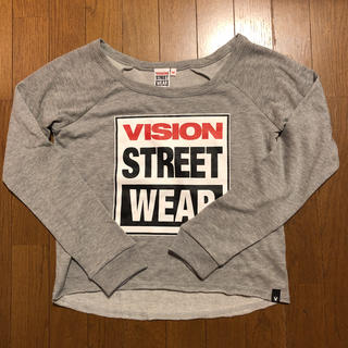 ヴィジョン ストリート ウェア(VISION STREET WEAR)の【新品 タグなし】ロンT VISION グレーMサイズ(Tシャツ(長袖/七分))