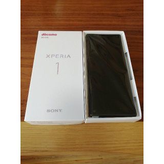 ソニー(SONY)のdocomo Xperia1 SO-03L ブラック 新品 SIMロック解除 (スマートフォン本体)