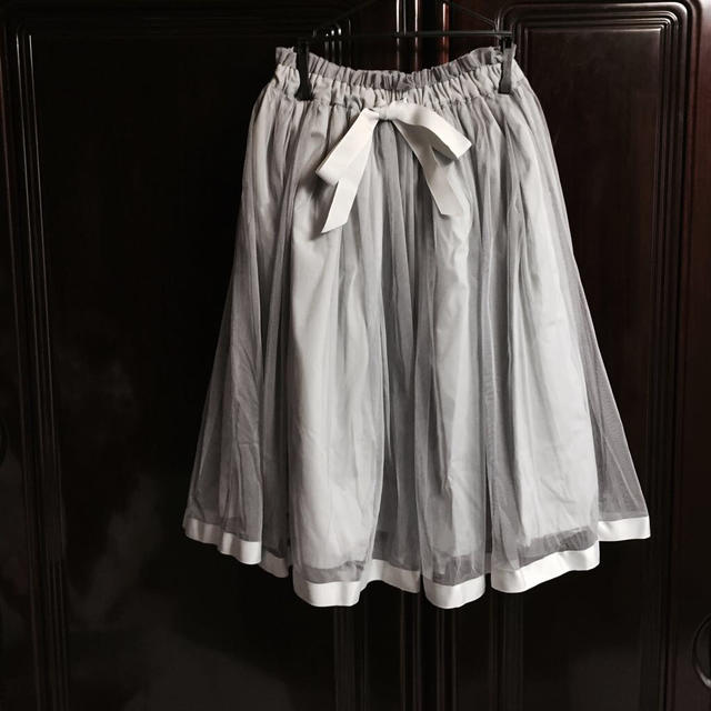 F i.n.t(フィント)のグログランリボンチュールスカート レディースのスカート(ひざ丈スカート)の商品写真