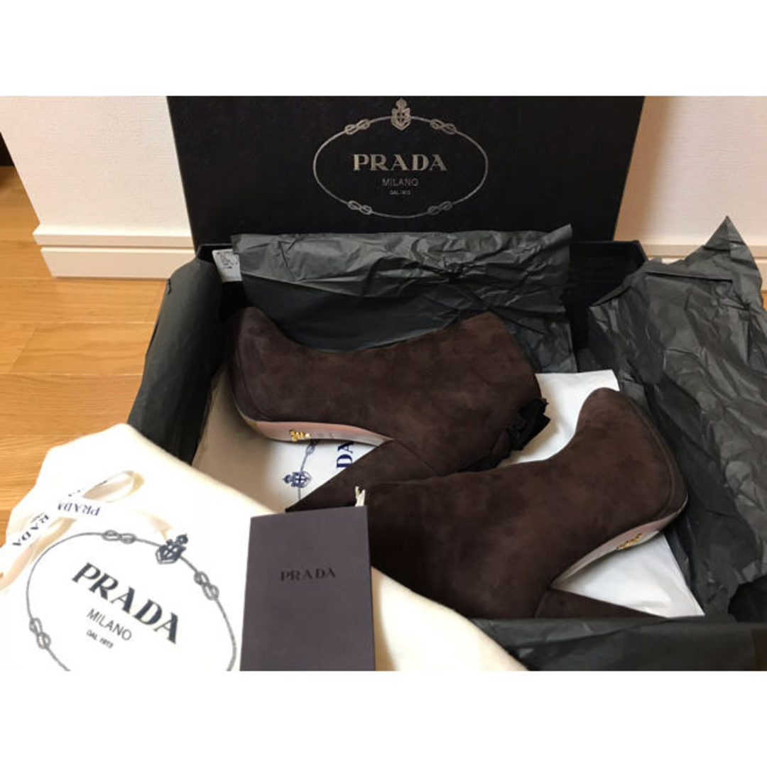 PRADA  バック フリル ショートブーツ 【美品】