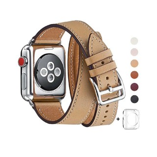 アップルウォッチ(Apple Watch)の本革 38/40 ㎜用 Apple Watch 二重巻きベルト アップルウォッチ(その他)