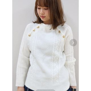 イマージュ(IMAGE)のニット  白  新品・未使用(ニット/セーター)