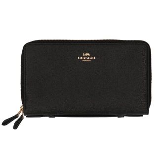 コーチ(COACH)のCOACH Crossgrain F23334  大財布 黒(長財布)