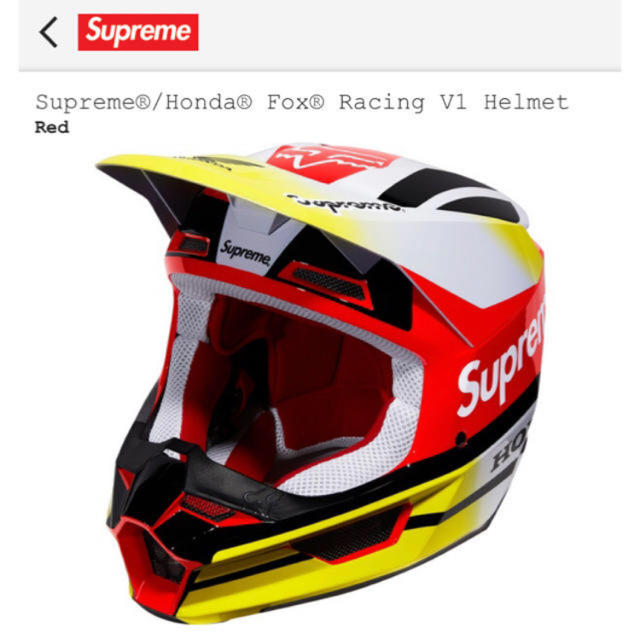 自動車/バイク値下げ！Supreme Honda Fox Racing Helmet②
