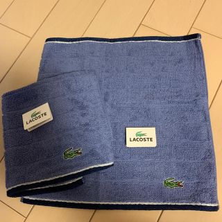 ラコステ(LACOSTE)の新品　ラコステ  タオルハンカチ　2枚(ハンカチ/ポケットチーフ)