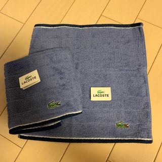 ラコステ(LACOSTE)の新品　ラコステ  タオルハンカチ　2枚(ハンカチ/ポケットチーフ)