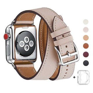 アップルウォッチ(Apple Watch)の本革 42/44㎜用 Apple Watch 二重巻きベルト アップルウォッチ(その他)