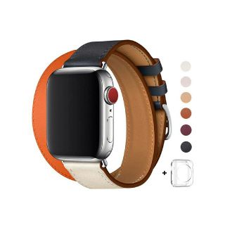 アップルウォッチ(Apple Watch)の本革 42/44㎜用 Apple Watch 二重巻きベルト アップルウォッチ(その他)