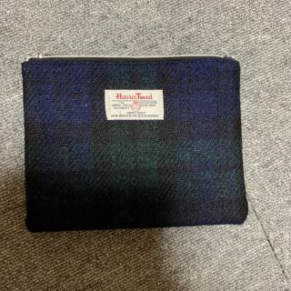 ハリスツイード(Harris Tweed)の新品 ハリスツィード ポーチ ネイビー グリーン (ポーチ)