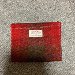 ハリスツイード(Harris Tweed)の新品 ハリスツィード  ポーチ レッド ブラウン チェック(ポーチ)