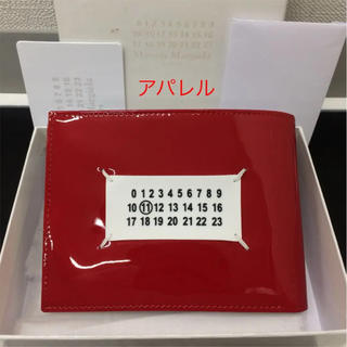 マルタンマルジェラ(Maison Martin Margiela)の新品 2019SS メゾンマルジェラ カレンダーロゴ 折り財布&コインケース 赤(折り財布)