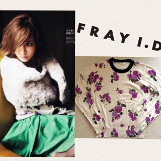 フレイアイディー(FRAY I.D)のフレイアイディー 花柄ニットプルオーバー(カットソー(長袖/七分))