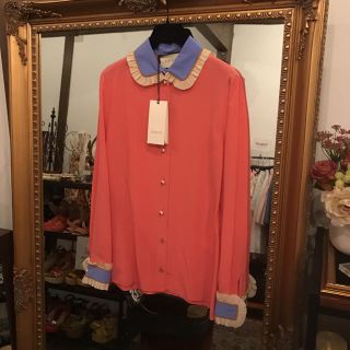 グッチ(Gucci)のGUCCI グッチ ブラウス ピンク 新品 未使用(シャツ/ブラウス(長袖/七分))