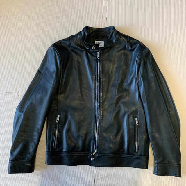 人気の 美品  size50 ブラック ANDREA  EMMETI ライダースジャケット