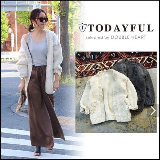 トゥデイフル(TODAYFUL)のtodayful  Hand Knit Cardigan  36(カーディガン)