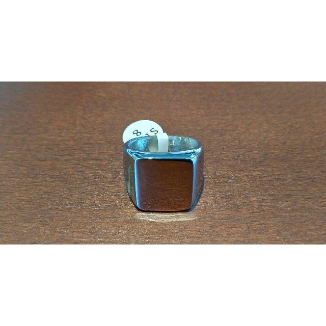 スクエアリング ／印台カレッジリング　（シルバー） メンズのアクセサリー(リング(指輪))の商品写真