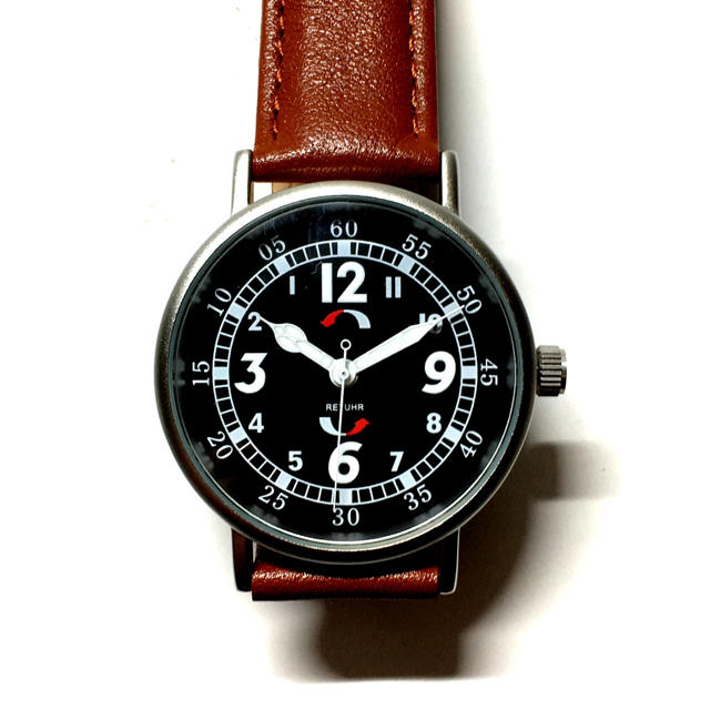 逆回転 腕時計 黒文字盤 茶色ベルトの通販 By Mahoppy S Shop ラクマ