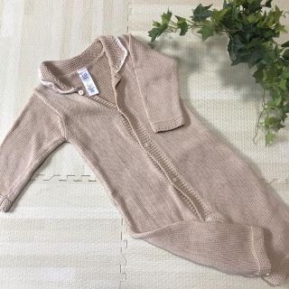 ベビーギャップ(babyGAP)の美品 ベビーギャップ  綿ニット ロンパース 70センチ 男女兼用 子供服(ロンパース)