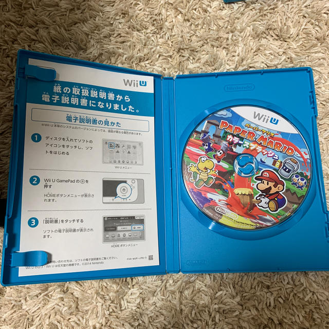 Wii U(ウィーユー)のペーパーマリオ　カラースプラッシュ エンタメ/ホビーのゲームソフト/ゲーム機本体(家庭用ゲームソフト)の商品写真