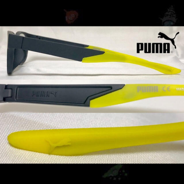 PUMA(プーマ)のPuma プーマ メガネフレーム PU0187OA 002 ブラック/イエロー メンズのファッション小物(サングラス/メガネ)の商品写真