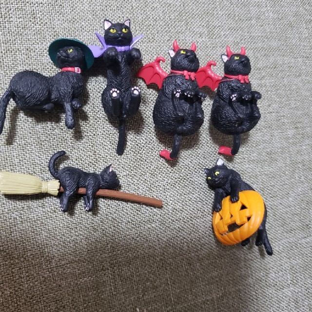 シャノアール　ハロウィン　ふち猫 ハンドメイドのおもちゃ(フィギュア)の商品写真