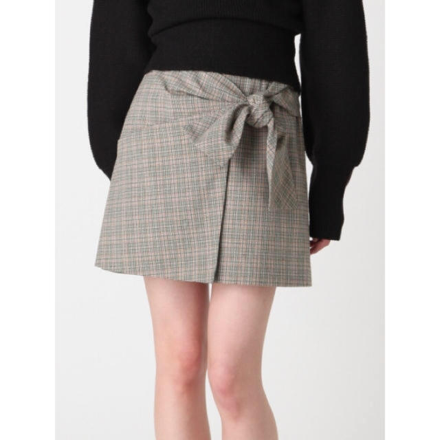 MURUA(ムルーア)のMURUA スカート 巻きスカート チェック柄 ムルーア 膝丈スカート レディースのスカート(ひざ丈スカート)の商品写真