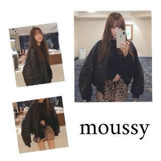 マウジー(moussy)のMOUSSY フェイクレザー MA-1 オーバーサイズ 重盛さと美(ブルゾン)