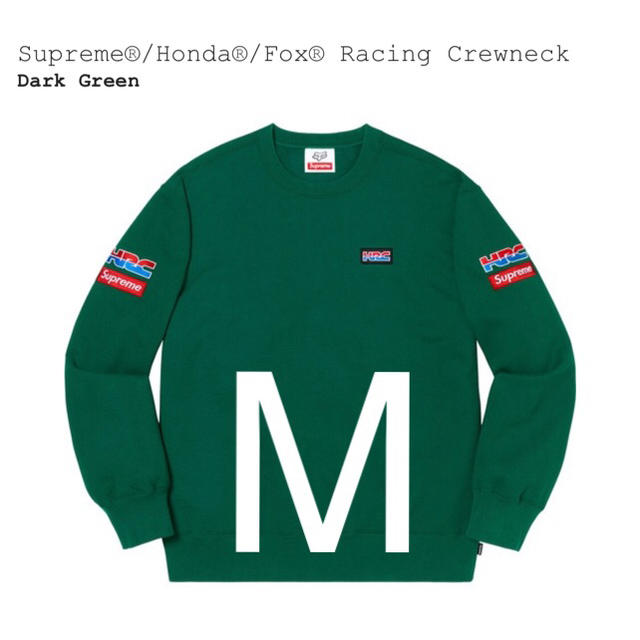 supreme HONDA fox Racing   クルーネック　M