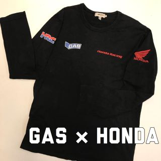 ガス(GAS)のGAS ガス ロンT 長袖 黒 HONDA コラボ 限定 カットソー 黒(Tシャツ/カットソー(七分/長袖))